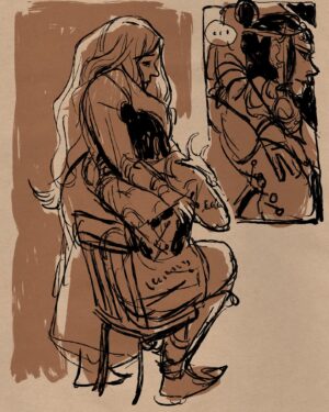 Victoria Ying Instagram - Life drawing with @sketchxsketkh featuring @rachelstinger and @olivia_c_schultz 

So good to be in person and meeting new people 

I know what I said about Meta, but I want to stay and support community. I’ll make sure never to click an ad!!
