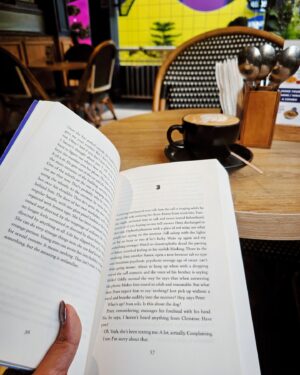 Wafa Khadeeja Rahman Instagram - The bookworm baddie aesthetic ✨️

#ootd #fashion #styling #outfitdetails #outfitoftheday #books #coffee #caffeine