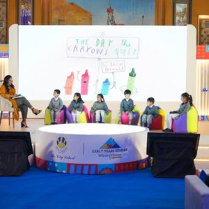 Aamina Sheikh Instagram - Early Years Summit 2025
'Winds of Change' 

My objective was to demonstrate an interactive storytelling session with a group of children. A technique i use, that works like magic, is turning the spotlight on the child or children listening, luring them into the story with fun antics, asking questions so they feel and emote what the characters of the story are experiencing. 

The book i chose to reenact is my own children's hot favorite, 'The Day The Crayons Called It Quits'. In this wonderfully crafted narrative, a set of crayons write very expressive letters to their young owner, Duncon. They express weariness, grief, anger, concern, happiness, anxiety, enthusiasm, love and a whole range of emotions with belly tickling wit and humor. As i opened each page of the letters, the voice of the crayons became that of the children -- their empathy for the crayons heightened, and they heard their own voices heard. This with a receptive audience of academics, the hall came alive with imagination, curiosity, life lessons and laughs! 
It was pure joy for us all ! 
.
.
'The Day The Crayons Quit'
Written by Drew Daywalt
Illustrated by Oliver Jeffers
.
.
Thank you @tcssro for the opportunity and a day well spent!
.
.
.
Styled by @alayah_by_aniqah
Wearing @malihastudio
Hair & Makeup @ikramgoharofficial