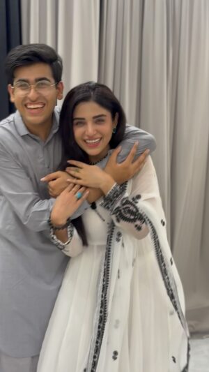 Aamna Malick Instagram - Definitely didn’t force my brother to do this 🤪💗