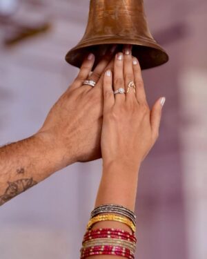 Abhinaya Instagram - Ring the bells, count the blessings—forever starts today! 💍✨ #Engaged #BellsAndBlessings”