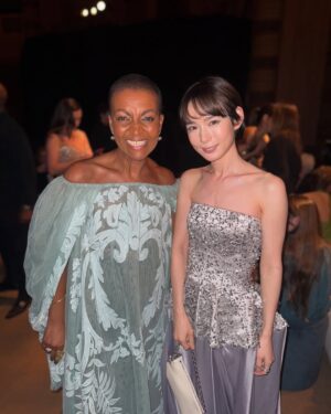 Adjoa Andoh Instagram - SAG- tastic night!! Lifetime achievement award to the terrific Ms Jane Fonda still fabulous funny fierce campaigning championing love & fellowship. Bridgerton,The Bear,Jackal Slow Horses,The Diplomat,Shogun - we’re all in her mighty slipstream. All thanks to #stellamccartney #garrards #annahugheschamberlain for styling #sagawards