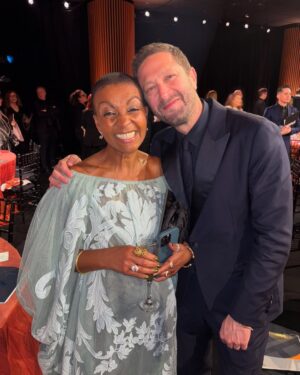 Adjoa Andoh Instagram - SAG- tastic night!! Lifetime achievement award to the terrific Ms Jane Fonda still fabulous funny fierce campaigning championing love & fellowship. Bridgerton,The Bear,Jackal Slow Horses,The Diplomat,Shogun - we’re all in her mighty slipstream. All thanks to #stellamccartney #garrards #annahugheschamberlain for styling #sagawards
