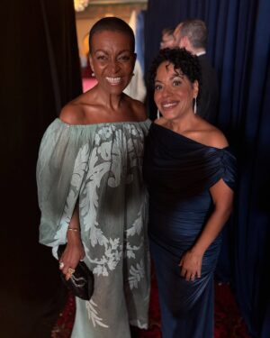 Adjoa Andoh Instagram - SAG- tastic night!! Lifetime achievement award to the terrific Ms Jane Fonda still fabulous funny fierce campaigning championing love & fellowship. Bridgerton,The Bear,Jackal Slow Horses,The Diplomat,Shogun - we’re all in her mighty slipstream. All thanks to #stellamccartney #garrards #annahugheschamberlain for styling #sagawards