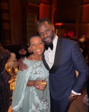 Adjoa Andoh Instagram - SAG- tastic night!! Lifetime achievement award to the terrific Ms Jane Fonda still fabulous funny fierce campaigning championing love & fellowship. Bridgerton,The Bear,Jackal Slow Horses,The Diplomat,Shogun - we’re all in her mighty slipstream. All thanks to #stellamccartney #garrards #annahugheschamberlain for styling #sagawards
