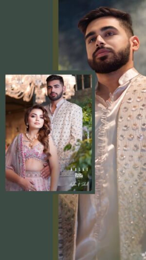 Aisha Mahdi Instagram - Collaboration 

💫// I’m in love with these elegant & newest collection from @kalkifashion

@viewflicksstoires and I are ready to bring in this wedding season with #kalkifashion outfits and I can’t stop obsessing over this beautiful pastel pink lehenga. 

Such a beautiful & elegant masterpieces on your way to add in your wardrobe and make it more glamorous.

Also love the oyster jacket suit on @viewflicksstoires ! Such a versatile look in his wardrobe that he can wear for any wedding. 

Check out your perfect picks for this season from @kalkifashion

Also, I had paired this gorgeous  Polki necklace from @paldzigns.jewel , Trust me this beautiful piece of Polki necklace is perfect to make a statement appearance.

#Collaboration #KalkiFashion