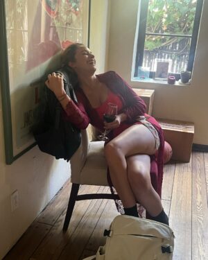 Alexis Knapp Instagram - Sign of life! 24 hrs in the red onesie. Lul.🌹♥️🌹
Been on an IG hiatus & considering making profile PUBLICCC when I return next week. But I’m scurred 🥰  is it time? 🤔 gotta get this meta world moving again on my end, incoming summer dumps, film news y muchas mas:) 
Sending loves !!! 
(Knapp’s producing hat’s been on today. 🧙🎬Excited to bring so much to the world….one day I’m gonna be an olllld lady & will still be doing this, without the pressure of being attractive on camera 😂 what a liberation hahah looking forward to all stages of life Lfglfglfg🪽)
