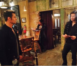 Alice Evans Instagram - BTS from the set of #TheOriginals 2014

Make sure you swipe through to pic four! 

#theoriginals #tvd #elijahmikaelson #klaus #esther #bts #dressing #makeupandhair #rebekah #freya #boymom