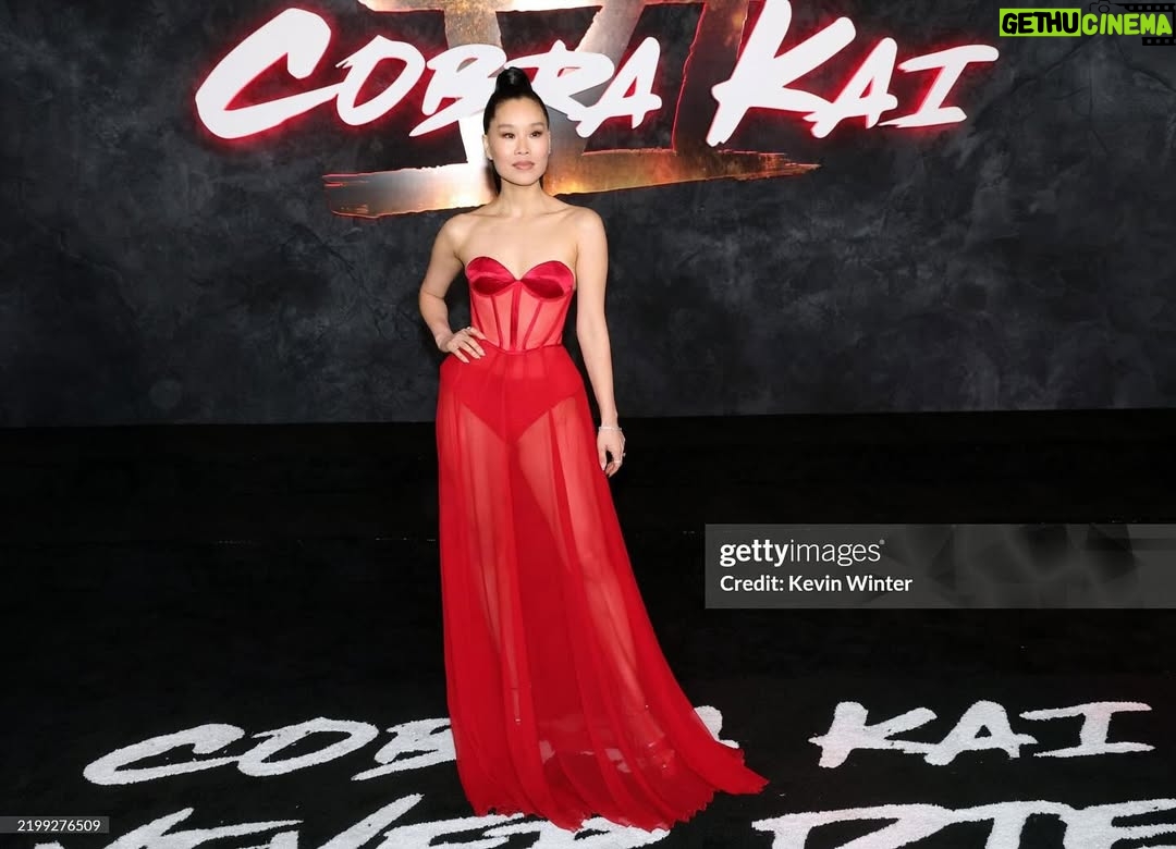 Alicia Hannah - 49.3K Likes - cobra kai never dies❤️❤️❤️❤️
premiere look
styled by @benjaminholtrop
makeup @karayoshimotobua
hair @yumabastet
style assist @emilykejohnson
gown - @coral_castillo
jewelry - @kylechandesign @stephaniegottlieb
shoes - @charleskeithofficial