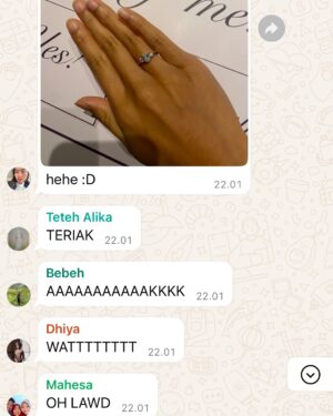Alya Rohali Instagram - As a parent there will be first time for everything regarding our children . First born, first walk, first school, first graduation, first love, first broken heart .. and this time first marriage proposal … wow what a phase of parenting life . 
Jadi begini ceritanya … 
Slide 1 coming soon lamaran antar keluarga besar jani dan audi 
Slide 2 pertama kali audi mau menyampaikan maksudnya … mau propose jani . Mama masih kaget tapi ayah super girang 
Slide 3 setelah beberapa kali tertunda , after jani pulang dari London dan chicago akhirnya info akan propose 
Slide 4 Mama cepu sedikit ke adik2 and mereka super happy 
Slide 5 and 6 Finally di propose membuat kegegeran di group keluarga besar , haha jani gak tau kalau kita semua orangtua udh diajak ngomong dulu 
Slide 7,8,9 parents meeting after the proposal ,  the more the merrier 
Slide 10 dst final preparation for lamaran formal dengan semua keluarga besar . 
Bismillah lancar semua … tunggu cerita selanjutnya ya