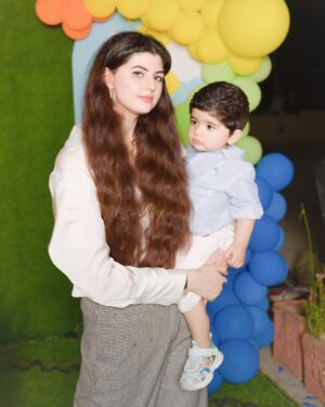Anam Goher Instagram - Our little Baby Suleiman turns ONE Today! And the best part he has the same birthday as his mama. 🤍🥳
How time flew by! 
A big Thank you to everyone who was a part of the event on our special day. ✨

Special mention to @zuora_events for delivering exactly as they promised. 

@fatography.ai for capturing our memorable moments. 

PS: happy independence day #pakistan 🇵🇰

#Baby #birthday #birthdayboy #one #LEO