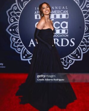 Andy Allo Instagram - Last night at the AAFCA Awards was nothing short of magical. ✨

I had the honor of presenting Best Animated Film to Wild Robot alongside the legendary Floyd Norman, whose work as an animator shaped my childhood. Standing next to someone who created the blueprint of my earliest memories was surreal and a moment I’ll never forget.

Being in a room filled with such iconic storytellers was humbling, but meeting the incomparable Aunjanue Ellis-Taylor? A dream come true and so unexpected! Also… I think I have a little crush on @ray8fisher. 🙈 Seriously, he’s incredible.

I truly felt like a princess in @miscreants__ . Huge thanks to my incredible Glam team: @theonlycm123 for the flawless hair, @taylourchanel for the stunning makeup, and @ldotstyle & @tsmgofashionrental for styling! 

Grateful for nights like these. 🖤 

#AAFCAAwards #BlackExcellence #HollywoodDreams #MiscreantsDesign #GlamTeamMagic #AAFCA2025