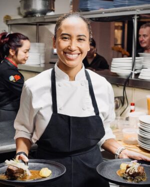 Andy Allo Instagram - Still pinching myself! 🥹✨ “There’s been a brisk influx of African fare in Los Angeles recently, and perhaps the most elegant of them all is Cameroonian cuisine from singer, actress, and chef Andy Allo.” — LA Weekly 😭😭

Seeing my first food review and all the incredible press around my pop-up has been surreal. This journey has been about honoring my roots, pushing Cameroonian cuisine to the forefront of fine dining, and sharing my love for food in a way that feels so personal. Read full review at link in bio! 

A dream come true—and just the beginning. 💫🇨🇲 Follow my chef page ➡️ @akonebychefallo 

Thank you to everyone who has supported, shared, and shown up! More to come. 💛

#CameroonianCuisine #FineDining #DreamComeTrue #LAFoodie #AfricanFood #MichelinAspirations #ChefLife #AndyAllo #Foodie #RestaurantJourney #LAEats #PressMoments