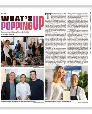 Andy Allo Instagram - Still pinching myself! 🥹✨ “There’s been a brisk influx of African fare in Los Angeles recently, and perhaps the most elegant of them all is Cameroonian cuisine from singer, actress, and chef Andy Allo.” — LA Weekly 😭😭

Seeing my first food review and all the incredible press around my pop-up has been surreal. This journey has been about honoring my roots, pushing Cameroonian cuisine to the forefront of fine dining, and sharing my love for food in a way that feels so personal. Read full review at link in bio! 

A dream come true—and just the beginning. 💫🇨🇲 Follow my chef page ➡️ @akonebychefallo 

Thank you to everyone who has supported, shared, and shown up! More to come. 💛

#CameroonianCuisine #FineDining #DreamComeTrue #LAFoodie #AfricanFood #MichelinAspirations #ChefLife #AndyAllo #Foodie #RestaurantJourney #LAEats #PressMoments