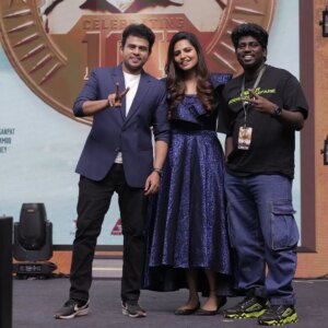 Angelin B Instagram - Million dollar pictures 
Happy to be a part of this success 🏆💪
#Amaran 100 
Pictures with my absolute favourites ❤🧿

@rjvijayofficial 
@djblackchennai

#amaran #sk #new #success