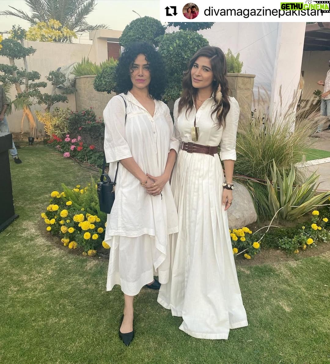 Angeline Malik - 536 Likes - #Repost @divamagazinepakistan with @make_repost
・・・
@ayesha.m.omar and @angelinemalikofficial stun in all white basic outfits by @zaheerabbasofficial at the lunch of @ayesha.o.beauty
#ayeshaobeauty #ayeshaomar #aobeauty #welcomeytonature