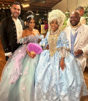 Anila Sajja Instagram - Happy Anniversary @toyabushharris & @eugeneharrisiiimd we had the best time celebrating you!!! Love you guys! ♥️ thanks for asking Avir to deliver the news!! 🗞️ 
(swipe to see our lil man do his thing)😂 #paperboy 

~ Tune in tonight “Married to Medicine” on @bravotv to watch Toya’s “Bridgerton” themed Anniversary party! 

#anniversaryparty❤️ #brigertontheme #realfriends #truefriendship #avirpaperboy #xtraxtra 
.
Hair: @dallaschristopherhair 
MUA: @king.artez 
Dress: @misquinceboutiqueatl 

#anilasajja #drkiransajjamd #fashioninfluncer #atlantainfluencer #atlinfluencer #southasianinfluencer #married2med #m2m #bravotv #oculofacialplasticsurgeon #thesajjafamily