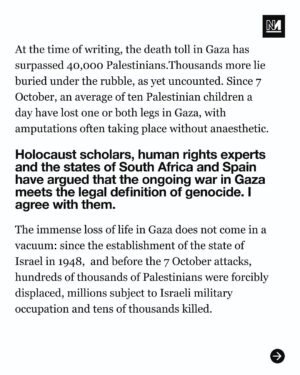 Ash Sarkar Instagram - In an exclusive extract from her new book, Minority Rule, Ash Sarkar explains how Israel’s advocates weaponised the lived experience of Jewish people to obscure a genocidal war in Gaza.