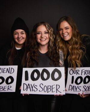 Ashley McBryde Instagram - 1,000 days, 1,000 moons. 
1,000 hangovers skipped. 
1,000 drunk “I’m sorry’s” I didn’t have to say. 
1,000 times in a row I made the choice to not pick it up or not miss it when the smell crossed my nose. 
1,000 times I have shown that the power of the love of a song and the love of the road are stronger than the pull to ever go back to who I was. 
1,000 “I love you’s” I  say to my reflection.  I see the woman I am now and the woman I am on my way to being and I have love and compassion for the woman I was and I care for her daily.  

Wherever you are in your journey, day 1, day 0…. Day 400 or day zero again for the 10th time. It is worth it. Every day is a milestone. 
Every version of you was necessary to be who you are now. So love them.