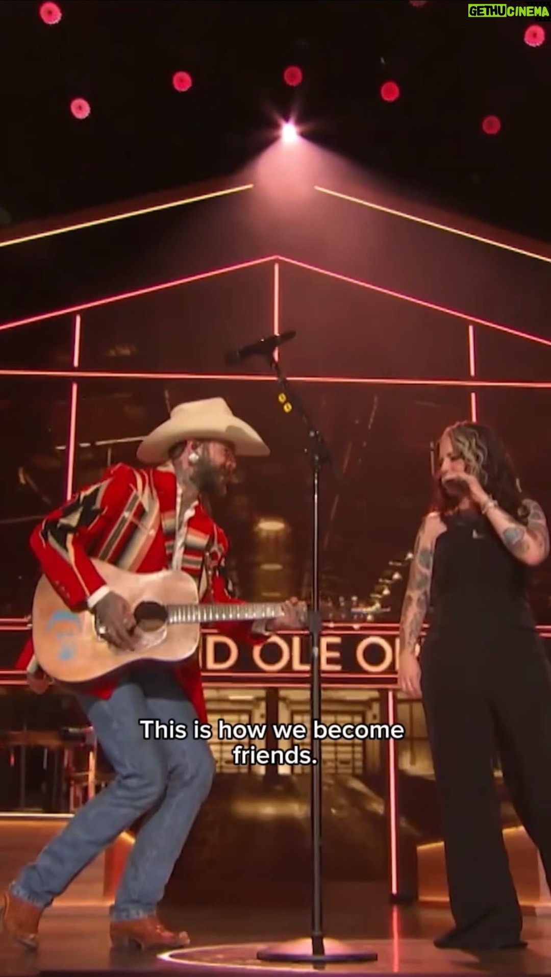 Ashley McBryde - 10K Likes - One run-through to immediate friends on stage. Grateful to my duet partner @postmalone for jumping in at the last minute!
