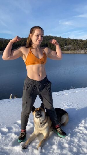 Aspen Ladd Instagram - What a beautiful day , a long hike in the snow at elevation…but it was also 60 degrees out 🥵