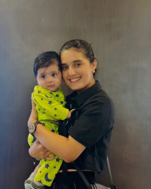 Ayushi Khurana Instagram - Happy 1st Birthday, my little bundle of joy!

A year ago today, you gave me the most precious gift ever I became a Maasi! From the moment I held you in my arms, my heart knew a love like never before. You are my little sunshine, my bunch of happiness, and the sweetest blessing in our lives.
I can’t wait to see all the wonderful things life has in store for you.

Happy Birthday, chotu baby May your life always be filled with laughter, love, and endless cuddles.
Massi loves you♥️