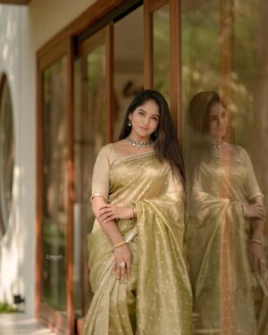 Bhavya Gowda Instagram - 💚✨

Saree: @anayra_couture 
Blouse by: @likitha_suresh_ 
Jewels from: @thespatika
Captured by: @umesh__photography___ 

#bhavyagowda670 #geetha #bhavya #bhavyagowda670 #geetha #kannada #kannadathi #kannadasongs😘😘🎶🎶 #bb #bbk11 #saree #sareelove❤️ #sareecollection #insta #instagram