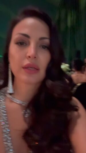 Bleona Instagram - “Believe it or not, my necklace is actually sewn onto my dress to keep it from moving—plus, for safety reasons. So, if you’re thinking of snatching it, just know that aside from facing the two security guards that are with the necklace tonight you’ll also have to take me with you. Good luck with that! LOL”