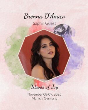 Brenna D'Amico Instagram - We‘re beyond excited to announce @brennadamico will be joining us for Waves of Joy on November 08-09, 2025 in Munich, Germany. 

Brenna will be at the event both days. 

#wavesofjoy #woj #convention #brennadamico #descendants #wavescon