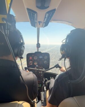 Cat Ce Instagram - What a great experience to fly helicopter 🚁 today #flyingrogue 👍they say if you can drive, you can fly, surely feels like it. I always want to fly high ❤️The view truly is a dream 🙌thanks for a fun experience, more to come… #helicopterpilot #helicopterlife 💜always take the high road, cause the sky is spectacular