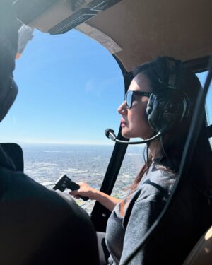 Cat Ce Instagram - What a great experience to fly helicopter 🚁 today #flyingrogue 👍they say if you can drive, you can fly, surely feels like it. I always want to fly high ❤️The view truly is a dream 🙌thanks for a fun experience, more to come… #helicopterpilot #helicopterlife 💜always take the high road, cause the sky is spectacular
