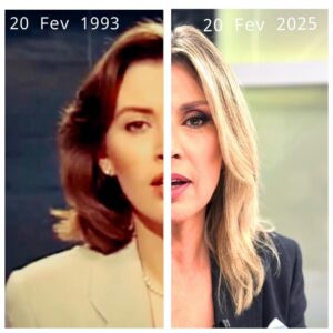 Clara de Sousa Instagram - Parabéns à TVI por mais um aniversário! 🎂🥂
Nesse dia, a 20 de fevereiro de 1993 estreei-me na então 4 na apresentação de noticiários televisivos… e cá continuo 32 anos depois. Aqui, side by side com a jovem Clara de então com apenas 25 anos. O tempo passa demasiado depressa quando fazemos o que gostamos. Mas valeu a pena cada minuto. #32anostvi #anteseagora