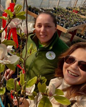 Corina Dănilă Instagram - L-am vizitat pe Laurențiu la Gardenis, în Agronomie, pentru că am decis să ne mai luăm doi pomișori: un nectarin și un măr golden delicious. O revărsare de culori de primăvară am descoperit și am primit ajutorul neprețuit al Georgianei în alegerea noastră, așa că am mai luat un bujor roșu ca focul și un liliac pitic, pe lângă ce ne-am propus.. Şi n-aș mai fi plecat de lângă magnoliile înflorite!! ❤️
De-acum urmează operațiunea “plantarea”! 😄
#spring #fyp #foryou #foryoupage #springvibes🌸