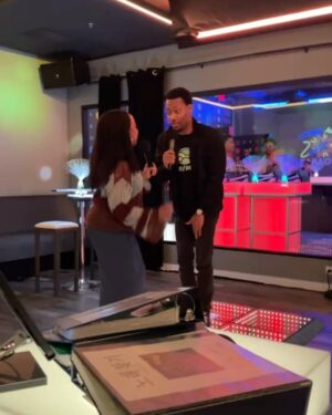 Courtney Taylor Instagram - Abbott will always have my heart ❤️

Love being on this show more than y’all know, and will always have a ball spending time with this talented cast and crew! 

“KARAOKE” is now streaming on @Hulu @abbottelemabc !! Check out ya girl and her boo!! Lol 

@quintab 
@benanorris 
@abc