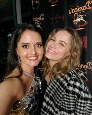 Danica McKellar Instagram - My 50th birthday party!! I am still just pinching myself from this weekend- what a sparkly, fun, love-filled night!! ✨️💕 Friends and family wore sequins (they understood the assignment- swipe to see what I mean!) and had a blast on the dance floor - I'll post some instastories of that! Some even flew on an airplane (!) to be there, like my dear friends @candacecbure, @jasonhervey, and my sister Crystal & her family! 💕💕
.
.
Swipe to the end to see a sneak peek shot of the choreographed ballroom dance performance I surprised my guests with - how could I resist? 😁 I'll post more that soon! And swipe to the very end to see me blowing out the candles on my cake... with a big "50" on it. How'd that get there?? 😉
.
.
.
Thank you @people & @breannenyc for the exclusive coverage, thank you @conradnashville for the gorgeous venue (I'll post more on that soon!), to all the amazing vendors, and to the incredible, unstoppable @cathycardenaspr for organizing the whole thing!! My heart overflows!! 🥲❤️
.
.
P.S. My husband let me dress him. 😁✨️
.
.
P.P.S. Pics by @josephllanes & @amyschromm !