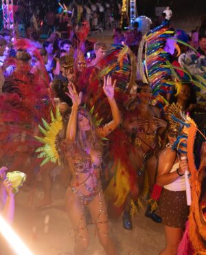 Dorit Kemsley Instagram - Season finale tonight in St. Lucia! Experiencing Carnival there was truly unforgettable. Huge thanks to @badassboz for outfitting us in traditional costumes and championing women’s empowerment. A perfect end to the trip! #rhobh @bravotv