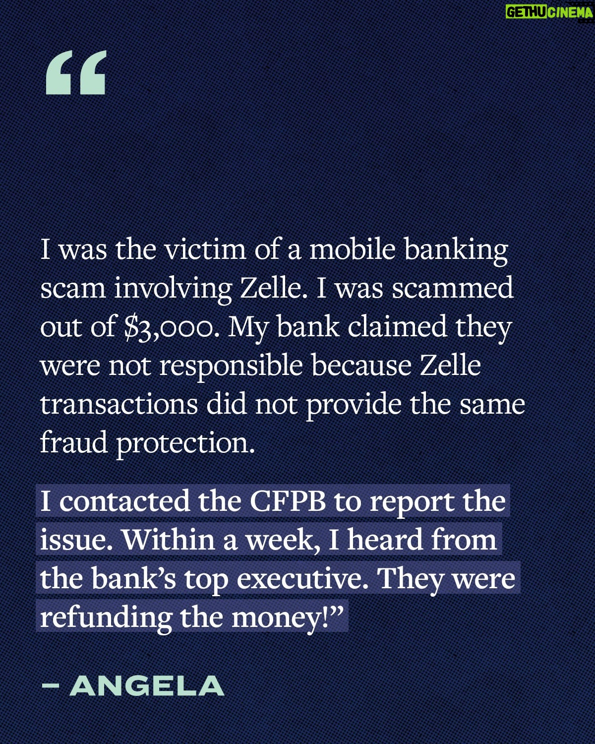 Elizabeth Warren - 73.8K Likes - When Donald Trump, Elon Musk, and the GOP attack the Consumer Financial Protection Bureau, they’re attacking Americans like Angela, Patricia, and Rebecca.
I’m in this fight all the way to defend the Consumer Financial Protection Bureau—because this little agency makes a real difference in people’s lives.