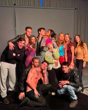 Ella Balinska Instagram - @paul_smenus directed a lil film in 2022 called @markedmenmovie and I was part of this chaotic, brilliant cast that he managed to wrangle every day on set. Now showing in theatres if you fancy… excited for you to meet Ayden 🖤🩷🤍
