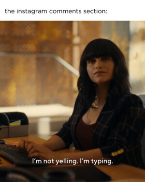 Eve Harlow Instagram - it’s not yelling, it’s just a strongly worded message
 
#WatsonCBS