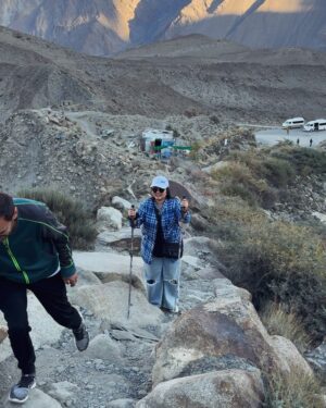 Faiza Saleem Instagram - Day 2 in Hunza

1. Went to Hussaini Bridge which none of us crossed. 
2. Did a trek to Passu Glacier and watched the sunset there.
3. Felt like we had done too much cardio on the trek so had to have chai pakoras to compensate.
4. Since we were running out of time, we then had dinner at @yakgrillpassu 
5. After several meals, we headed back to @luxushunza for the night 
6. Wanted to do skincare with the girls which is why I ended up looking like a Russian Smurf with my hot chocolate. 
7. This was probably my favourite day in Hunza. 

#faizasaleem #Hunza #girlsonholiday #travel #pakistan #tourism