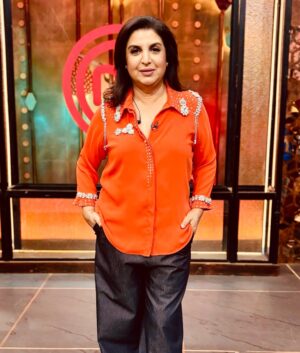 Farah Khan Instagram - My happy place.. with happy people.. @masterchefindiaofficial #celebritymasterchef @sonytvofficial  Styled by: @iamkenferns