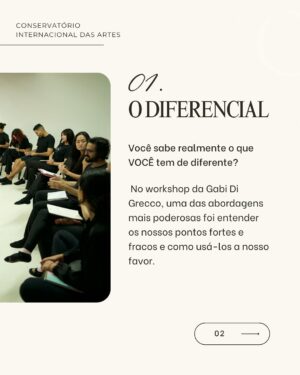 Gabriella Di Grecco Instagram - Nossos alunos que participaram do Workshop da Gabriella Di Grecco no Meu Primeiro Longa 3.0 conseguiram encontrar o seu diferencial e usá-lo como destaque! E também transformar as suas fraquezas em oportunidades 📈

Me conta aqui! Qual é o seu diferencial enquanto artista? 

Nós somos o mercado! 😎

#gabrielladigrecco #atuacao #cinema #atriz #ator #nossomosomercado