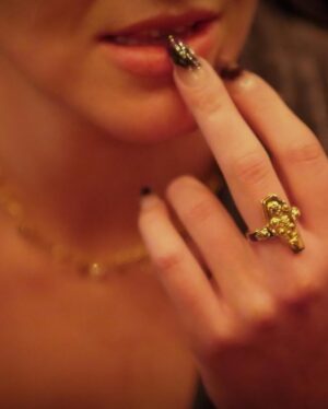 Gage Golightly Instagram - I’ve been obsessed with @littlerooms jewelry for a very hot minute. Their jewelery is unique and there’s something for everyone 
🌕🌖🌗🌘🌑🌒🌓🌔
⚰️🩻

#moonphases #witchythings #jewelry #littleroomsjewelry