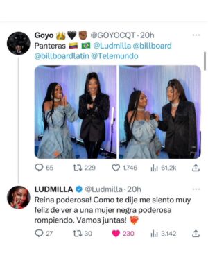 Goyo Instagram - El poder que llevamos las mujeres tiene la fuerza de transformar lo que sea ❤️‍🔥❤️‍🔥 @shakira @greeicy 🇨🇴 @ludmilla 🇧🇷🫢🔥 #bbmujereslatinas  @billboardlatin @billboard @telemundo