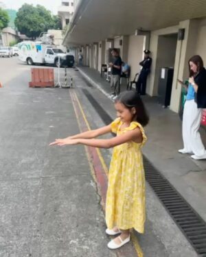 Helga Krapf Instagram - The face you make when you get to experience mommy’s old stomping grounds. 😍 

Amelie has been so curious about my life as an actress, asking so many questions about behind the scenes, in between takes, interviews, and the whole acting process. She asked if she can watch @itsshowtimena when we visit PH and her Ninong @augustbenitez granted her wish like a true fairy godfather. 🪄🤭 Thank you so much Sir August! 🙏🏼

Thank you also to her Ninong @teddspotting na pinaghandaan ang german, shooked si Amelie sayo! Lol Also to her Ninong @vhongx44 for seeing her backstage. 🫶

To Ninong @thirdeeduran , Tita @alyannaaranezz and Tito @deanscenes for coming and vlogging (follow niyo siya sa tiktok 🤣) 

And to the staff and kuyang marshalls of Abs who are as respectful and kind as I remember them to be. Truly felt like coming back to your former home. 🏠