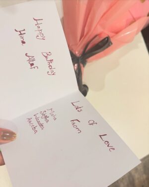 Hina Altaf Instagram - These were  the cutest gifts I received. Thank you for making me feel special. We are the best team ♥️ 
@mahaansar 
@hinuu_mii_janam 
@hinuxgem 
@hina.altaf.fantasy.world