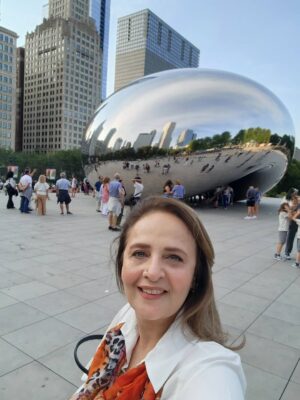 Hina Khawaja Bayat Instagram - Reflections.....upon the world, and within....
A humbling experience & realization of how miniscule yet significant your existence is, in the larger cosmic picture.

#reflections #lifeisbeautiful #thebeanchicago #art #experience
