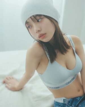 Hina Kikuchi Instagram - non-noご機嫌ランジェリー企画 見てくれたかな🩶 ̖́-