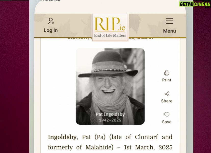 Imelda May - 2K Likes - I’m still processing the loss of one of my all time hero’s Pat Ingoldsby.
Anyone who knows me knows how much I talk about his words and his incredible mind.
His writings inspire and astound me and will continue to have an impact on me for the rest of my life.
My father and I had a mutual love of him and read his poems to each other and laughed and cried together
as I now do with my daughter.
I really believe he is one of the best literary genius’,
poets, writers, minds to ever come out of Ireland.
He had a remarkable truth in him and he was
dedicated to that truth
His refusal to live, act, think how we’re told we all
should unnerved people.
There was a childlike element to his artistic freedom
and I do not mean childish, I mean brutally honest with a way of seeing the world with fresh and inquisitive eyes that few adults manage to hold onto.
His attitude to daily seemingly mundane things is shown to us as magical, his dedication to love could shatter open the hardest of hearts, his no holds barred “stick it up you arse” totally punk swagger to establishments/governments/protocol/systems/consumerism etc..
that fail many is nothing short of heroic
and his amusement for and in life itself can totally flip a persons way of seeing everything
Pat had and will always have a power
because of how he thought and in the way he wrote.
I was so honoured to be asked to be a part of the documentary of his life at his request and flew to meet him.
When I met Pat he told me he loved my writing..
honestly one of the best moments of my life.
His was approval I could only hope for.
I could tell you of his life, his well known refusal to sell books in shops and only in person in the street, his years long battles with mental and physical health, his love of women, cats, banter, sky, sea, etc…
but you’ll way better discover him
if you read his own words.
Trust me, read his words and he’ll be your hero too.
His funeral will be held tomorrow Thursday 6th
in Mount Jerome Crematorium, Dublin at 2.30pm
I can’t be there in person but I will be giving thanks for his life with all my heart. 🙏❤️
#rippatingoldsby
#totallegend
My condolences to his family and friends