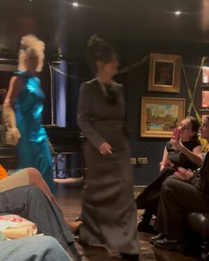 Jane Moore Instagram - Deeply flattered to be asked to model for sustainable fashion designers Vin   Omi @vinandomi at their ‘Kaos’ runway show at The Other House last night - what an experience! Loved every second of it. Among the professional young catwalk models, Prue Leith and I strutted our stuff for women ‘of a certain age’ and showed you’re never too old to love fashion in all its forms.
This is a passion project for Vin and Omi who work closely with, among others, King Charles to make clothes recycled from the everyday stuff we throw away. Some of the outfits were made from recycled products from the Sandringham estate and my spectacular, electric blue dress was made from recycled cans collected from Birmingham parks by the homeless. Check out their website and account to see the history of the amazing sustainability work they do here and globally.
It was a pleasure to be a part of this and I got to keep the eye-catching dress so you’ll be seeing me recycling it at plenty of forthcoming events!